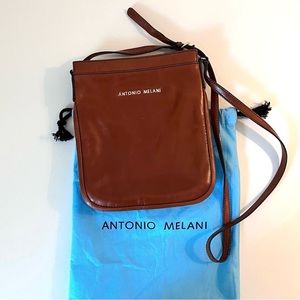 Antonio Melani Brown Satchel Crossbody Purse